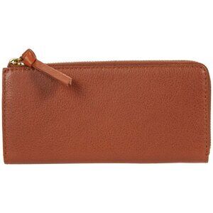 Madewell The Continental Zip Wallet in English Saddle Brown - New